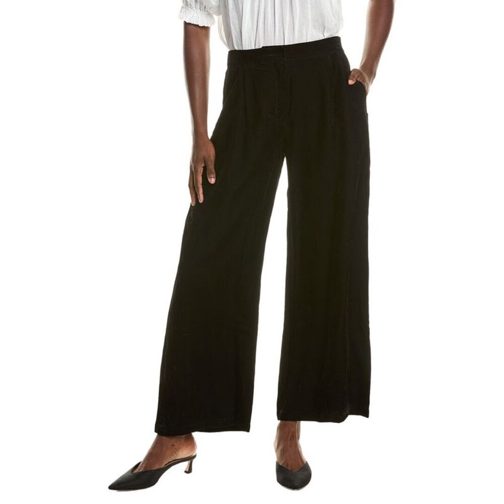 Johnny Was Womens Velvet Corduroy Pant, Black